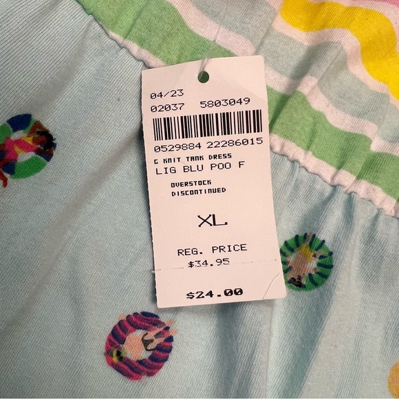 Lands’ End Girls Racer Back Knit Tank Dress Size XL - Picture 5 of 6